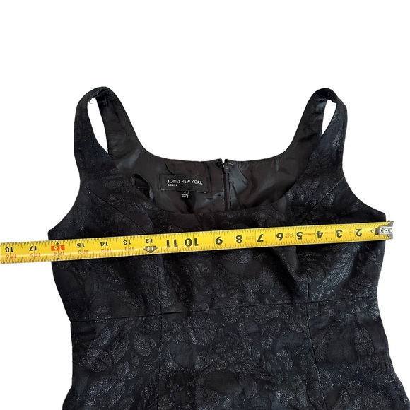 Jones New York Black Metallic Midi Dress Size 4 - Picture 8 of 17